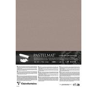 Clairefontaine 796019C - Contrecollé Papier Pastelmat - 5 Feuilles Contrecollées Carte Spéciale pour Pastels Secs - 24x32 cm 360g 1,8 mm - Gris Foncé