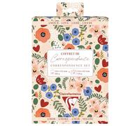 Clairefontaine 81000C Set de 8 Cartes et Enveloppes Thème Amour décors Floral, Oiseaux, Coeurs - 8 Cartes Doubles 11x15,5cm 185 g/m² - 8 enveloppes Pollen C6 (11,4x16,2 cm) 120g m/² rouge groseille