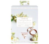 Clairefontaine 81001C Set de 8 Cartes et Enveloppes Thème Mariage décors Alliance, Just married, Bouquet - 8 Cartes Doubles 11x15,5cm 185 g/m²- 8 enveloppes Pollen C6 (11,4x16,2 cm) 120g m/² blanches