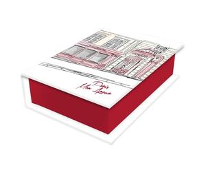 Clairefontaine 812447C - Une Petite Boite de Rangement en Carton Multifonctions Rectangulaire motifs Moulin Rouge - 9,5x6,5x3 cm - Collection Moulin Rouge - 3 visuels, livraison aléatoire