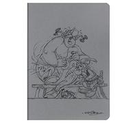 Clairefontaine 812997C - Un Carnet Cousu visuel ''Astérix Crayonnés'' sur fond gris - A5 14,8 x 21 cm - 64 Pages Lignées papier Ivoire 90g, 3 visuels, livraison aléatoire