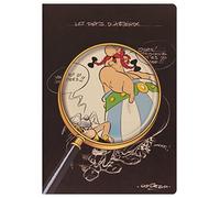 Clairefontaine 813026C - Un cahier Cousu visuel "Crayonnés sous la loupe d'Astérix" sur fond noir - A4 21x29,7 cm, 64 Pages Lignées Papier ivoire 90g, 2 visuels, livraison aléatoire