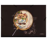 Clairefontaine 813035C - Un Carton à Dessins Fermeture Elastique A3+ 32,5x45 cm pour formats A4 et 24x32cm - motif "Crayonnés sous la loupe d'Astérix"fond noir
