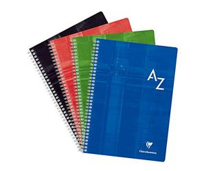 Clairefontaine 8148C Un Répertoire à Spirale - A4 21x29,7 cm - 180 Pages Grands Carreaux - Papier Blanc 90 g - Couverture Carte Pelliculée - Couleur Aléatoire