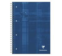 Clairefontaine 82123C Bind'O Block Cahier à Spirale Perforé Bleu - A4+ 22,5x29,7 cm - 160 Pages Détachables Petits Carreaux Cadrées avec Marge - Papier Blanc 90 g - Couverture Rigide