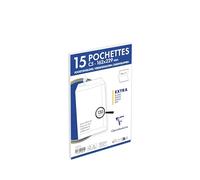 Clairefontaine Pochette adhésive recyclée C5 162x229mm 120g sans fenêtre, bande protectrice – Lot 15