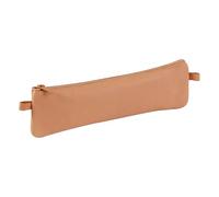 Clairefontaine – Trousse scolaire plate Cuirise 8301C – Cuir véritable – 22 x 6 cm – Beige