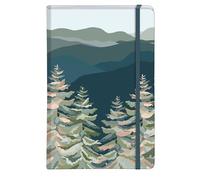 Clairefontaine 83494C - Un Carnet Rembordé Rigide Montagne/Sapins/Perce-neige/Jonquilles - A6 10,5x14,8 cm 96 Pages Unies papier Blanc 90g - Elastique - La Vie En Vosges - 4 visuels, livr aléatoire
