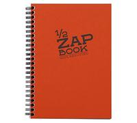 Clairefontaine 8349C Carnet Spiralé 1/2 Zap Book - 80 Feuilles Papier Croquis 100% Recyclé - A5 14,8x21 cm 80g - Couleur de Couverture Aléatoire