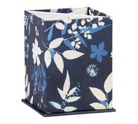 Clairefontaine 83501C - Un Pot à Crayons/Pinceaux/Stylos - Multifonctions en Carton Décors Floral/Cyanotype - Carré 8,5x8,5x11 cm - Home Office - Collection Cyanotype