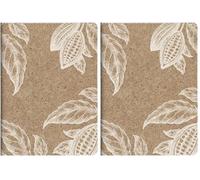 Clairefontaine 83542C - Un Carnet Piqué Cousu Fil Couverture Papier à base de Coques de Cacao - A5 14,8x21 cm 96 Pages Lignées papier Ivoire 90g Collection Jeans&Cocoa - 3 visuels livraison aléatoire