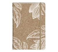 Clairefontaine 83546C - Un Carnet Rembordé Rigide Couverture à base de coques de cacao - A5 14,8x21 cm 96 Pages Lignées papier ivoire 90g - Poche à soufflet - 3 visuels, livraison aléatoire