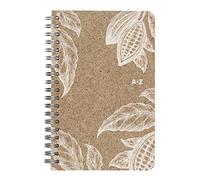 Clairefontaine 83548C - Un Carnet Répertoire A Spirale Couverture Papier à base de coques de cacao 11x17 cm 100 Pages Lignées 90g papier ivoire 90g Collection Jeans&cocoa - 3 visuels, livr aléatoire