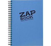 Clairefontaine 8354C Carnet Spiralé Zap Book - 160 Feuilles Papier Croquis 100% Recyclé - A4 21x29,7 cm 80g - Couleur de Couverture Aléatoire (4 coloris vifs possible)