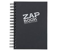 Clairefontaine Carnet spiralé 8362C Zap Book 160 feuilles Papier croquis 100% recyclé A5 80 g noir