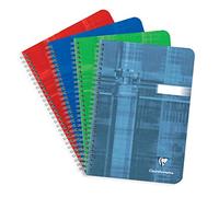 Clairefontaine 8532C Un Cahier à Spirale - A5 14,8x21 cm - 100 Pages Petits Carreaux - Papier Blanc 90 g - Couverture Carte Pelliculée Couleur Aléatoire