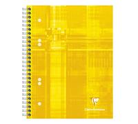 Clairefontaine 8572Cpack Lot de 5 Cahiers à Spirale Studium - A5+ 16x21 cm - 160 Pages Détachables Perforées 6 Trous Petits Carreaux Papier Blanc 90g - Couverture Carte Pelliculée Couleurs Aléatoires