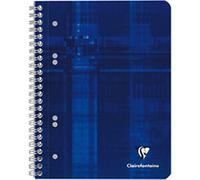 Clairefontaine 8576C Un Cahier à Spirale Perforé - A5+ 16x21 cm - 160 Pages Détachables Lignées - Papier Blanc 90 g - Couverture Carte Pelliculée Couleur Aléatoire