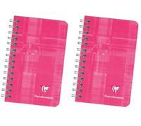Clairefontaine 8586C Un Carnet à Spirale - 7,5x12 cm - 100 Pages Lignées - Papier Blanc 90 g - Couverture Carte Pelliculée Couleur Aléatoire (Lot de 2)