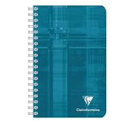 Clairefontaine 8602Cpack Lot de 5 Carnets à Spirale - 11x17 cm - 180 Pages Petits Carreaux - Papier Blanc 90 g - Couverture Carte Pelliculée - Couleurs Aléatoires