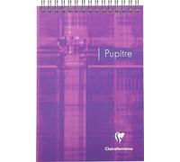 Clairefontaine 8666C Un Bloc Pupitre à Spirale en-Tête - A5 14,5x21 cm - 160 Pages Détachables Lignées - Papier Blanc 90 g - Couverture Carte Pelliculée Couleur Aléatoire