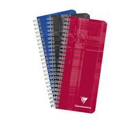 CLAIREFONTAINE Carnet spiralé 180 pages 8,5x20cm 5x5. Couverture carte assortie