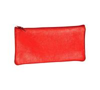 Clairefontaine Trousse scolaire plate 8714C – Cuir d'agneau rouge effet irisé 22x11 cm