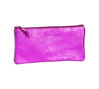 Clairefontaine Trousse scolaire plate 8717C Framboise irisé 22x11 cm Véritable cuir d'agneau