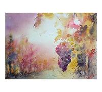 Clairefontaine 93410C Paquet de Feuilles Fontaine - 10 Feuilles Papier Aquarelle Blanc Bords Frangés 100% Coton Grain Fin Qualité Professionnelle 56x76 cm 300g