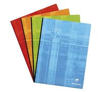 Clairefontaine Cahier brochure 9361C dos toilé 24×32 cm 288 p. grands carreaux Papier blanc 90 g