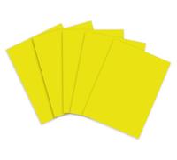 Clairefontaine 93821C - Paquet de 25 Feuilles de Papier Affiche Fluo 90g/m² - Format 60x80cm - Découpage, Ecriture, Collage - Loisirs Créatifs Adultes et Enfants - Coloris Jaune Citron