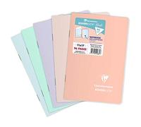 Clairefontaine 941681C Un Carnet Agrafé Koverbook Blush - 11x17 cm - 96 Pages Petits Carreaux - Papier Blanc 90 g - Couverture Polypro Opaque - Couleur Aléatoire
