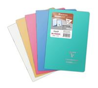 Clairefontaine 941741C Un Carnet Agrafé Koverbook Silver - 11x17 cm - 96 Pages Lignées - Papier Blanc 90 g - Couverture Polypro Opaque - Couleur Aléatoire