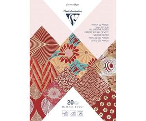 Clairefontaine 95090C Bloc 20F Papiers Artisanaux Rouges A4 (21x29,7 cm)