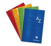 Clairefontaine 9509C Un Répertoire Brochure Rembordée Rigide - 11x17 cm - 192 Pages Petits Carreaux - Papier Blanc 90 g - Couverture Carte Pelliculée - Couleur Aléatoire