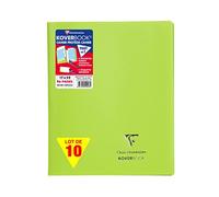 Clairefontaine 951413C - Lot 10 Cahiers Koverbook Verts 17x22cm 96p Recyclé