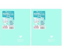 Clairefontaine 951473C Un Cahier Agrafé Koverbook Blush Menthe à l'eau - 17x22 cm - 96 Pages Grands Carreaux - Papier Blanc 90 g - Couverture Polypro Opaque (Lot de 2)