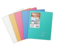 Clairefontaine 951841C Un Cahier Agrafé Koverbook Silver - 17x22 cm - 96 Pages Lignées avec Marge - Papier Blanc 90 g - Couverture Polypro Opaque - Couleur Aléatoire