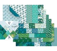 Clairefontaine 95354C - 60 Feuilles de Papier Origami 70g/m², Format 15x15cm, 30 Motifs Colorés Assortis (2 feuilles par motif), Loisirs Créatifs Adultes et Enfants, Collection Végétal Chic