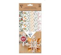 Clairefontaine 95868C - Kit Décoration Complet pour Adultes - 6 Etoiles Décoratives en Papier motifs Noël Vitaminé - Loisirs Créatifs, Bricolage, Activités Manuelles - Pas à Pas Inclus