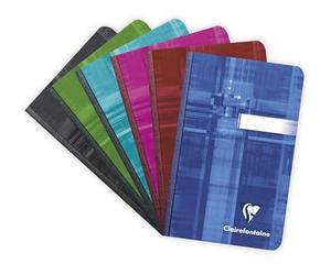 Clairefontaine 9592C Un Carnet Brochure Dos Toilé - 9x14 cm - 192 Pages Petits Carreaux - Papier Blanc 90 g - Couverture Carte Pelliculée Couleur Aléatoire