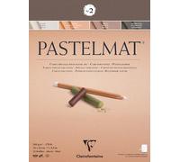 Clairefontaine 96005C Bloc Collé Pastelmat n°2 - 12 Feuilles Carte Spéciale pour Pastels Secs - 18x24 cm 360g - 4 Couleurs Assorties - Intercalaires en Papier Cristal