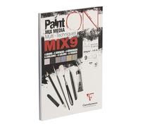 Clairefontaine 960076C - Bloc Collé PaintON MIX9 Multi-techniques - 27 Feuilles Papier Dessin Multi-techniques - Assorti de 9 Papiers x3 Feuilles - A4 21x29,7 cm 250g