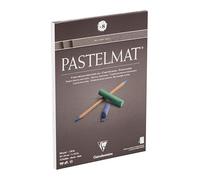 Clairefontaine 96013C Bloc Collé Pastelmat n°8-12 Feuilles Carte Spéciale pour Pastels Secs - 18x24 cm 360g - Brun - Intercalaires en Papier Cristal