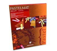 Clairefontaine 96018C Bloc Collé Pastelmat n°1 - 12 Feuilles Carte Spéciale pour Pastels Secs - 30x40 cm 360g - 4 Couleurs Assorties - Intercalaires en Papier Cristal