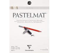 Clairefontaine 96029C Bloc Collé Pastelmat n°3 - 12 Feuilles Carte Spéciale pour Pastels Secs - 30x40 cm 360g - Blanc - Intercalaires en Papier Cristal