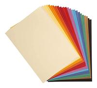 Clairefontaine 960452C Paquet Papier Tulipe - 24 Feuilles Papier Dessin à Grain Assortiment Vif - A4 21x29,7 cm 160g - Idéal pour le Dessin et les Activités Créatives