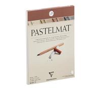 Clairefontaine 96052C Bloc Collé Pastelmat n°7 - 12 Feuilles Carte Spéciale pour Pastels Secs - 18x24 cm 360g - 4 Couleurs Assorties - Intercalaires en Papier Cristal