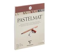 Clairefontaine 96053C Bloc Collé Pastelmat n°7 - 12 Feuilles Carte Spéciale pour Pastels Secs - 24x30 cm 360g - 4 Couleurs Assorties - Intercalaires en Papier Cristal