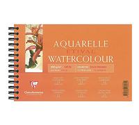 Clairefontaine Album spiralé Etival 96062C – 12 feuilles Papier aquarelle blanc 12x18 cm 300 g